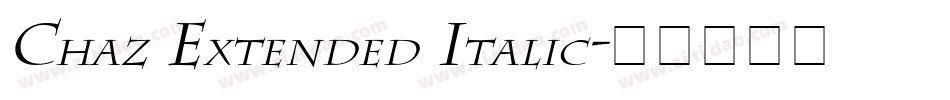 Chaz Extended Italic字体转换